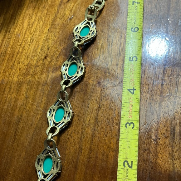Stella & Dot Turquoise blue green and Lime Earrings with matching bracelet - Picture 6 of 8